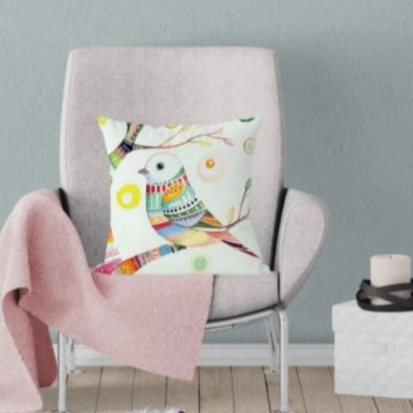 Birdie throw pillow - Picture 3 of 4